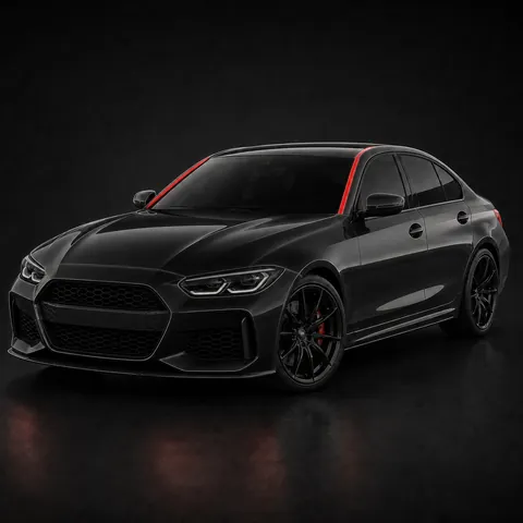 Paint protection film coverage along both windshield A-pillars