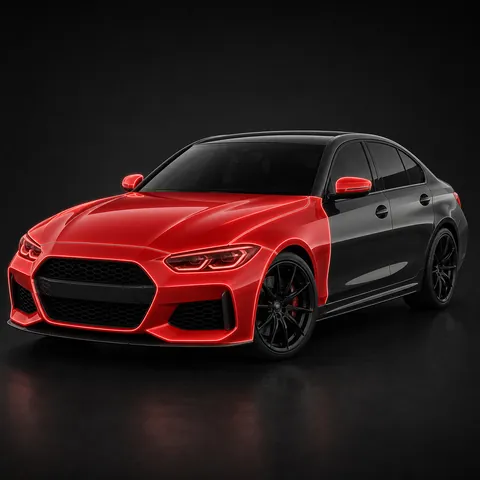 Full front paint protection film coverage on the hood, fenders, bumper, headlights, and mirrors