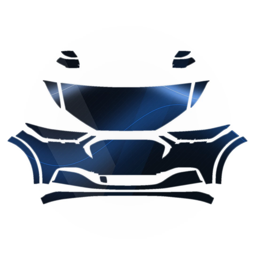 2020 – 2023 Ford Mustang Mach-E Partial Front – Paint Protection Film precut paint protection film pattern