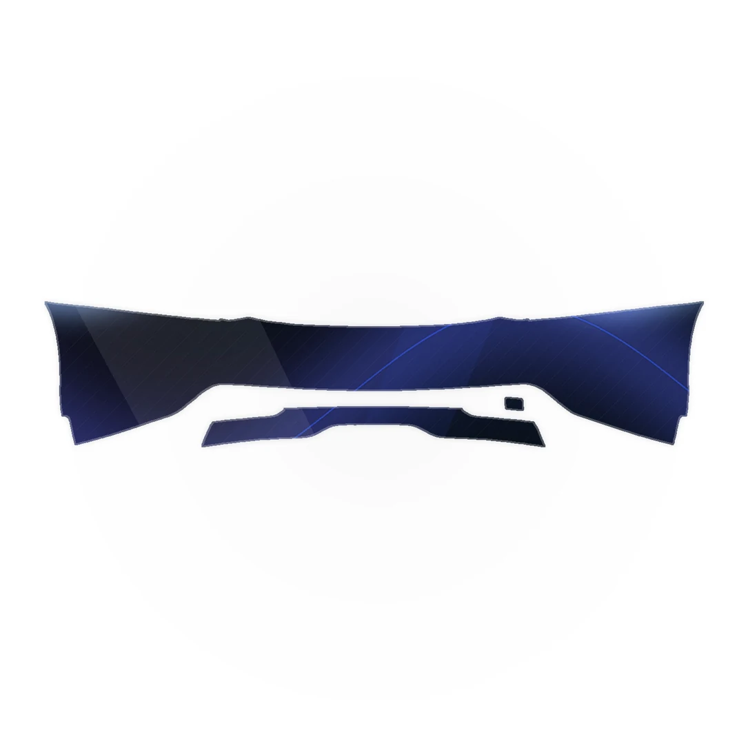 2021.5 – 2023 Tesla Model S Plaid Rear Bumper – Paint Protection Film precut paint protection film pattern