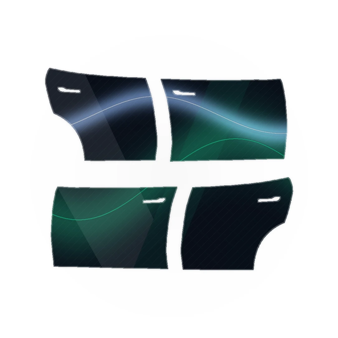 2025-2026 Tesla Model Y Juniper FULL DOORS Precut Paint Protection Kit precut paint protection film pattern