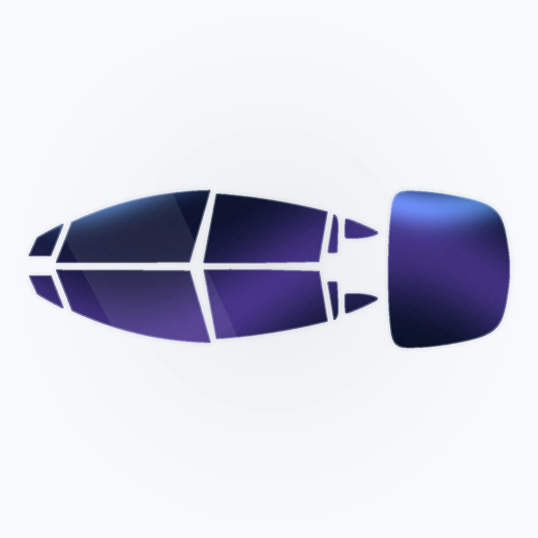 2019 – 2023 Tesla Model X Full Vehicle Tint – Pre Cut Window Film precut window tint pattern