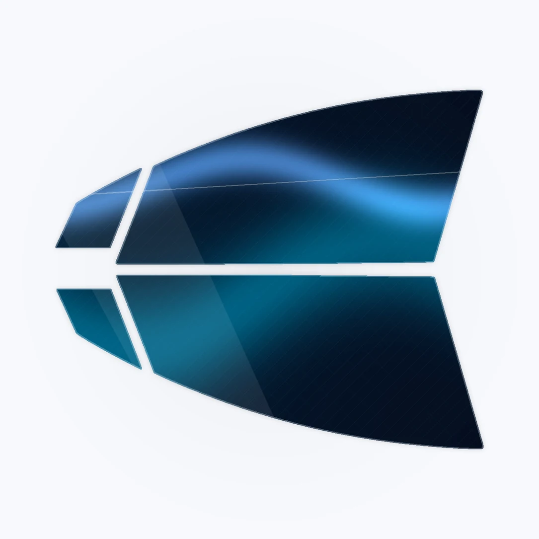 2019 – 2023 Tesla Model X Front Doors – Pre Cut Window Film precut window tint pattern
