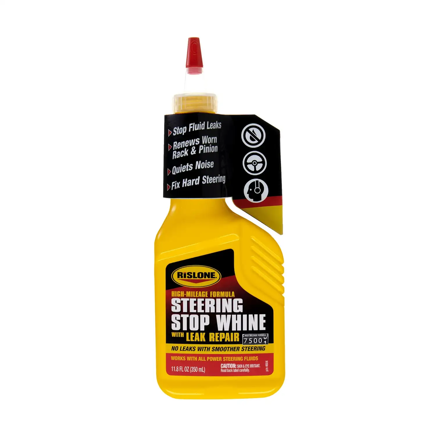 Rislone High Mileage Steering Stop Whine with Leak Repair 4604 Power Steering Fluid, 11.8 oz 1 Rislone High Mileage Steering Stop Whine with Leak Repair 4604 Power Steering Fluid, 11.8 oz