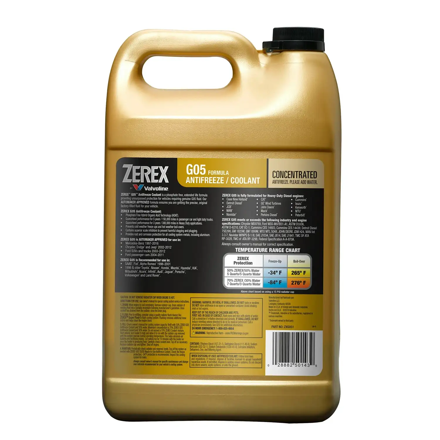 Zerex G05 Phosphate Free Antifreeze Coolant Concentrate 1 GA 2 Zerex G05 Phosphate Free Antifreeze Coolant Concentrate 1 GA - Image 2